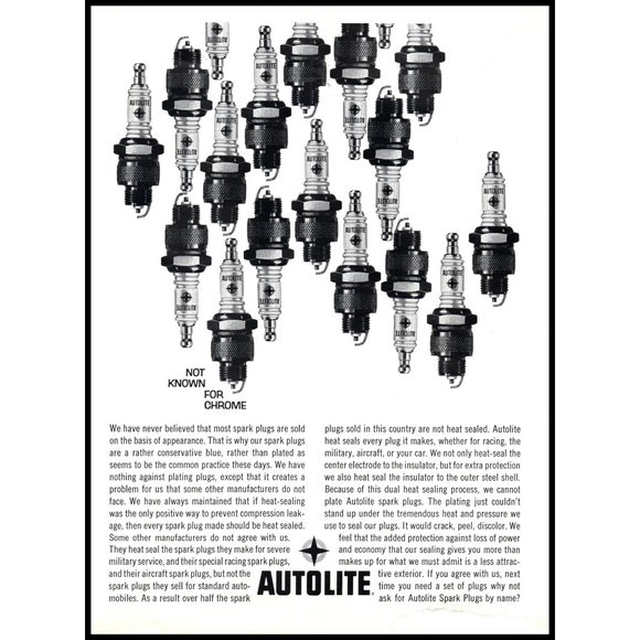 1981 Autolite Spark Plug Vintage Print Ad Not Known for Chrome Wall Art Decor - Picture 1 of 1